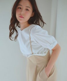 Feroux パフスリーブリボン Tシャツ