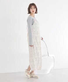 earth music&ecology フラワーバッククロスキャミワンピース