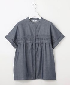 J.PRESS LADIES シアーデニム フレンチスリーブ ブラウス