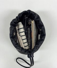 russet レザー巾着4WAYショルダーバッグ(CE-1454)