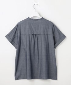 J.PRESS LADIES シアーデニム フレンチスリーブ ブラウス