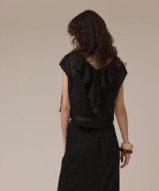 GRACE CONTINENTAL バックフレアチュールトップ