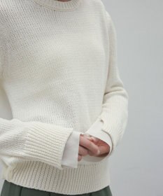 BEIGE， 【洗える・CLUEL 4月号掲載】COMFREY / オーガニックコットンクルーネックニット