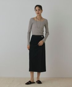 GRACE CONTINENTAL ハイゲージリブニットトップ