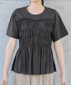 Tiaclasse シャーリングカットソートップス