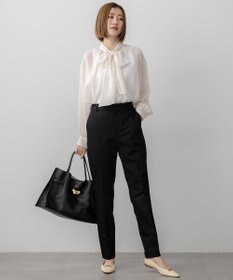 23区 S 【見上愛さん着用/洗える】シアービエラ ボウタイ ブラウス