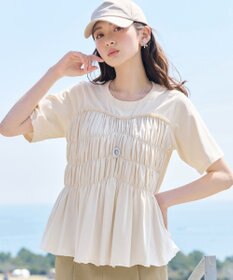 Tiaclasse シャーリングカットソートップス