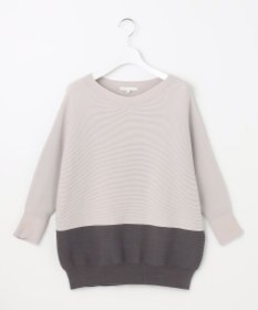 自由区 【WEB限定・洗える】コットンストレッチホールガーメントドルマン ニット