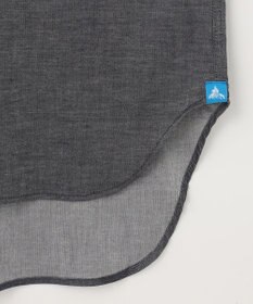 SHARE PARK MENS 【UVカット・撥水・ストレッチ】イージーデニムノーカラーシャツ