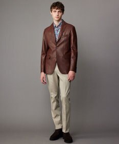 JOSEPH ABBOUD 【長く育てたいサスティナブルなレザー】ベジタブルラムレザージャケット