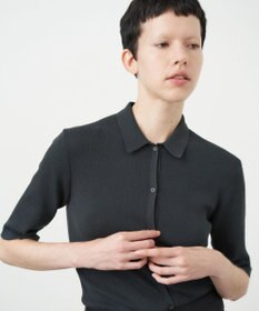 ATON FRESCA KNIT | ポロカーディガン