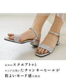 Pointer 日本製 本革スクエアトゥサンダル