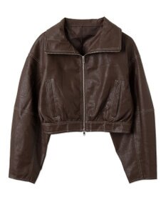 WEGO 配色ステッチWZIPショートブルゾン