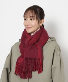 MOONBAT FURLA(フルラ）ウール100％ オンブレー カラーブロック ストール