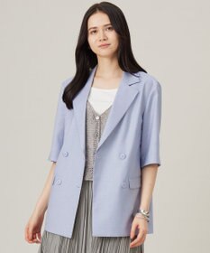 自由区 S 【洗える】ハーフスリーブ ジャケット