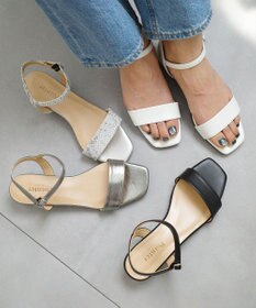 Pointer 日本製 本革スクエアトゥサンダル