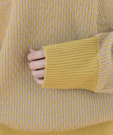 Tiaclasse 【洗える】ジャガード柄プルオーバーニットトップス