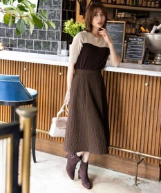 ANY SIS S 【洗える・UVカット】ビスチェ風 ニット