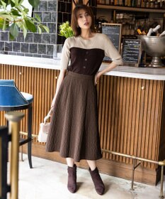 ANY SIS S 【洗える・UVカット】ビスチェ風 ニット