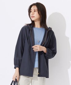 J.PRESS LADIES L 【洗える】80/1スパンタイプライター フーデッド アウター