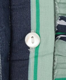 自由区 L 【着映える・涼やか】コットンストライププリントフリル ブラウス