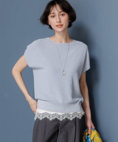 23区 【先行予約/WEB&一部店舗限定】クレープコットン アゼラメ ニット
