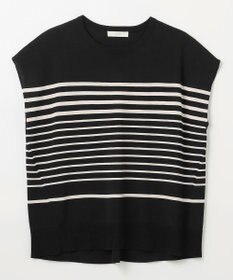 ANY L 【洗濯機可/接触冷感/UVカット/アンチピリング】フレンチスリーブニットプルオーバー