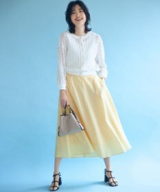 組曲 【前後着用可】コットンフラワーレーシー カーディガン