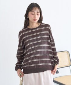 earth music&ecology ボーダーニットプルオーバー