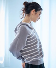 ANY 【洗濯機可】しあわせタッチハーフジップフーディー