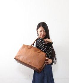 UNBILLION Otias シュリンクタイプ合皮タウンボストンバッグ