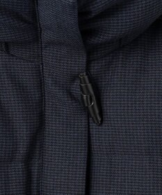 J.PRESS LADIES 【洗える】ポリエステルハウンドトゥース ロング ダウンコート