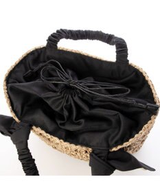 UNBILLION カシュカシュ cachecache / 下がりリボン切替編みトート