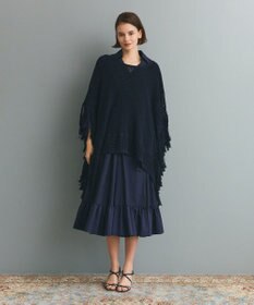 GRACE CONTINENTAL ニットフリンジケープ