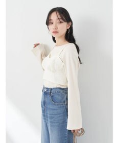 earth music&ecology エンボスフラワービスチェ