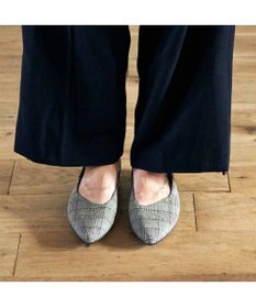 ing <ing>アシンメトリーカットフラットパンプス