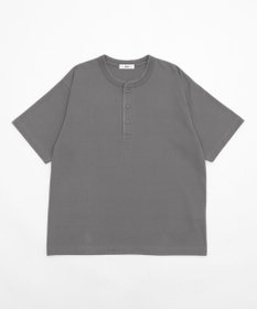 WEGO 【ユニセックス着用ITEM/MLサイズ展開】リラックスフィットヘンリーネックT（SS）