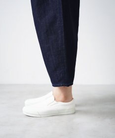 caqu FS linen barrel pants ふんわりリネンテーパードデニム