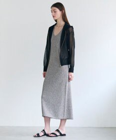 BEIGE， AGATE / Uネック メランジニットドレス