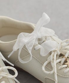 earth music&ecology チャーム付きＷリボンスニーカー