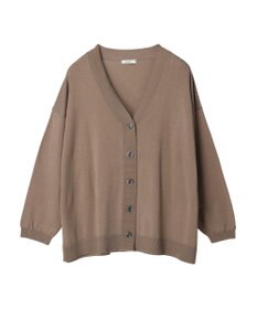 earth music&ecology サイドスリットルーズＶネックカーディガン