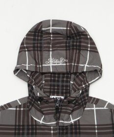 WEGO 【ユニセックス着用ITEM/MLサイズ展開】チェックロゴフードブルゾン