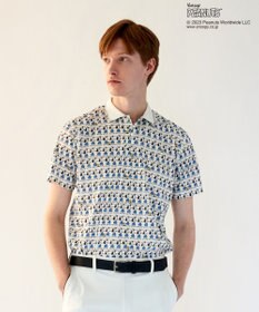 23区GOLF 【PEANUTS】【MEN】スヌーピーコラボ 総柄ポロシャツ