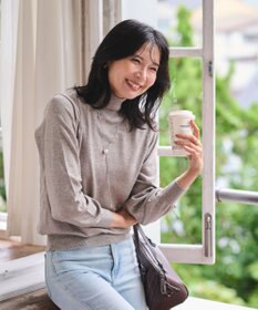 WEGO 【WEB限定/25年秋冬新作/洗濯OK/毛玉レス】タートルネックニット