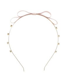 Maison de FLEUR グログランリボンメタルビジューカチューシャ