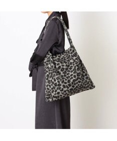 UNBILLION カシュカシュ cachecache / レオパードループツイードワンショルダートート