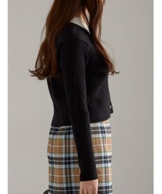 Te chichi ポロカラークロップトカーディガン