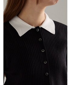 Te chichi ポロカラークロップトカーディガン