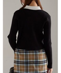 Te chichi ポロカラークロップトカーディガン