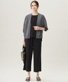 自由区 S 【洗える】ジョーゼットプリーツコンビ カットソー